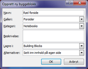 Lagre forside som mal