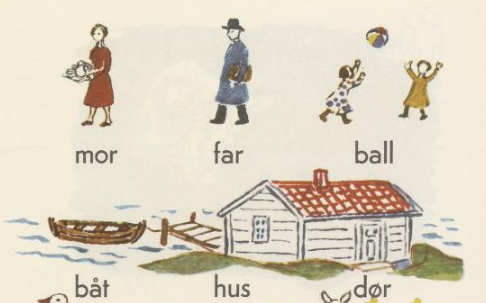 Side fra "Min første lesebok"